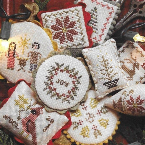 Festive Little Fobs Christmas Edition Cross Stitch Chart by Heartstring Samplery