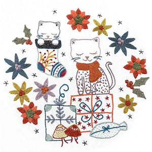 Pas de Noel Sans Cadeaux (No Christmas without Gifts) Embroidery Kit by Un Chat dans L'Aguille