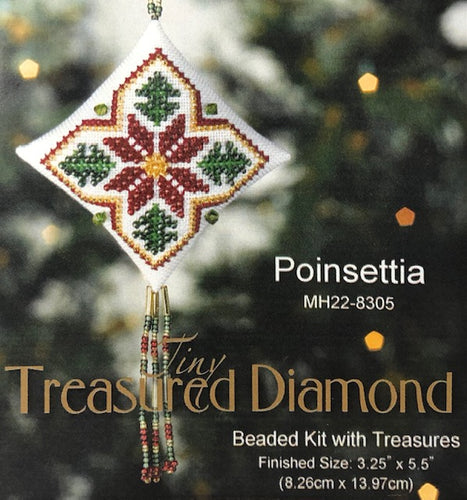 Tiny Treasured Diamond by Mill Hill - Poinsettia
