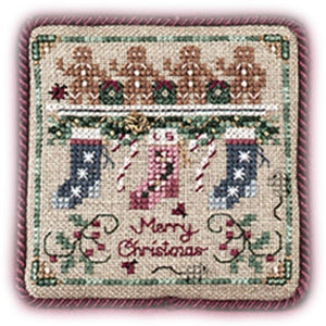 Lady Scarlet's Christmas Cross Stitch Chart and Embellishment Pack by Just Nan