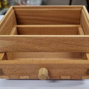 Wooden Open Box with Drawer by Cabranmary Woods