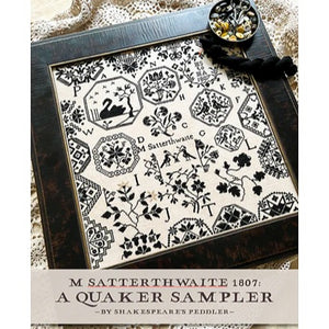 M Satterthwaite 1807: A Quaker Sampler Cross Stitch Chart by Shakespeare's Peddler