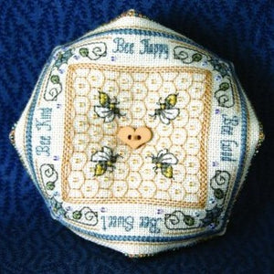 Crystal Honey Biscornu by The Bee Cottage