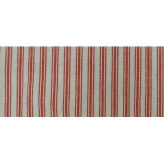 Towel Ticking Strip Red and White 40cm wide