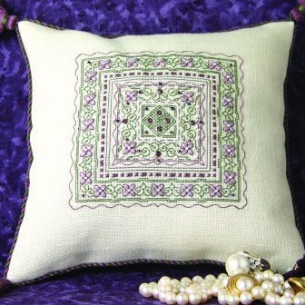 Sparkling Violets Pillow by The Sweetheart Tree