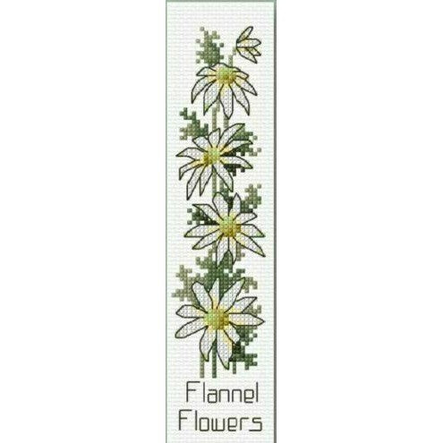 Flannel Flower Cross Stitch Bookmark by Country Threads