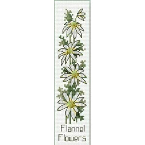 Flannel Flower Cross Stitch Bookmark by Country Threads