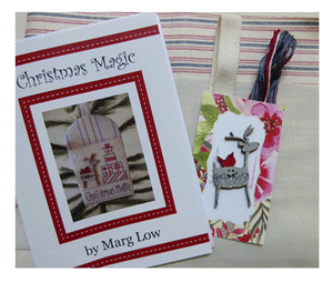 Christmas Magic Pattern with Button by Marg Low Designs