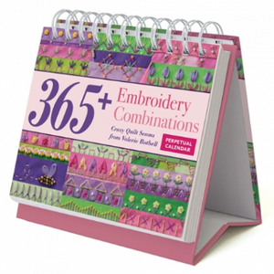 365 Embroidery Combinations Perpetual Calendar Crazy Quilt Seams by Valerie Bothell