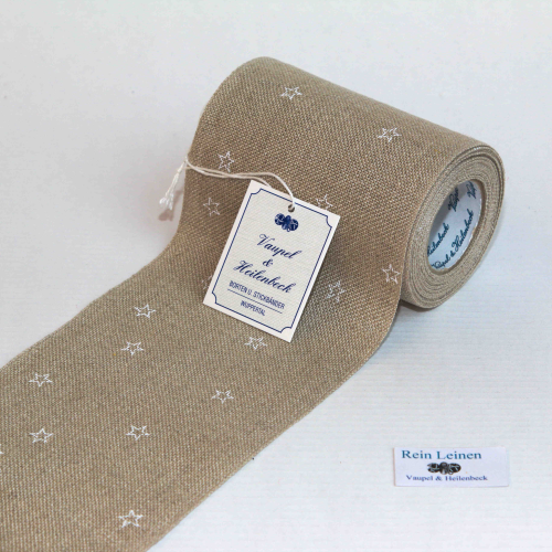 Linen Band 28CT with Stars 10cm Wide