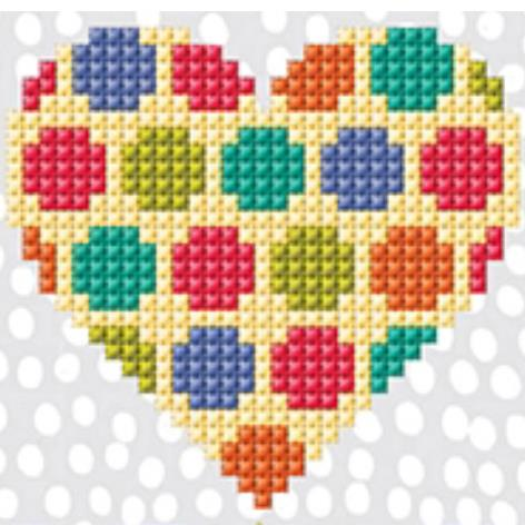 Cross Stitch Mini Heart by Create Handmade
