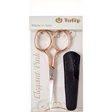 Tulip Pink Curved Blade Embroidery Scissors