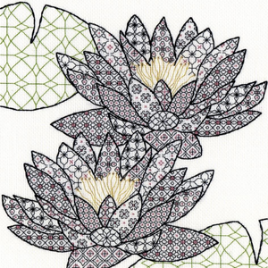 Blackwork Water Lily by Bothy Threads