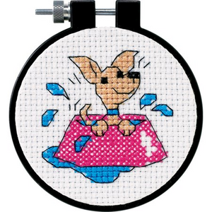 Perky Puppy Cross Stitch Kit by Dimensions