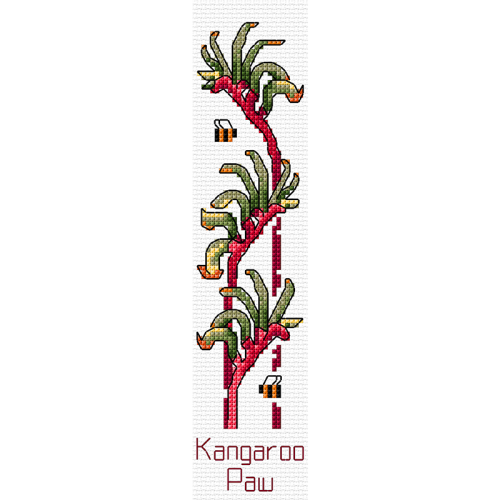 Kangaroo Paw Cross Stitch Bookmark by Country Threads