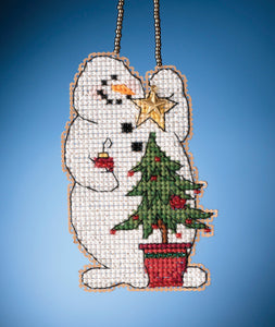 Trimming Snowman Snow Fun Charmed Ornament Kit by Mill Hill  - 2021 Series