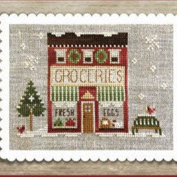 Grocery Store Hometown Holiday Cross Stitch Charts by LIttle House Needleworks