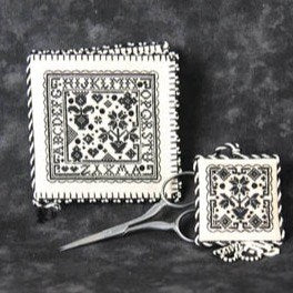 Blackwork Needlebook and Fob By The Sweetheart Tree
