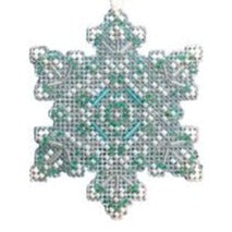 Aqua Mist Snowflake Beaded Ornament MH21-2015 by Mill Hill