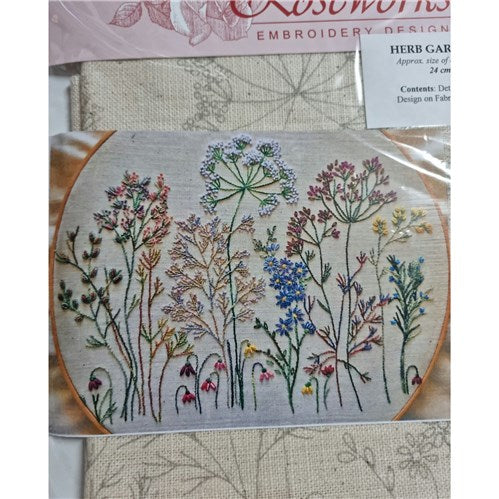 Herb Garden Embroidery Kit by Roseworks Designs