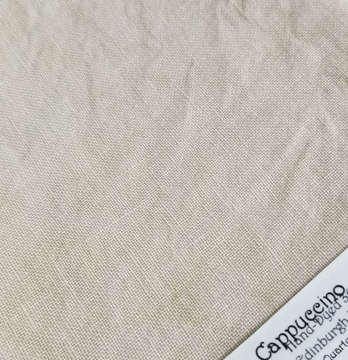 40CT Fiber On A Whim Hand Dyed Newcastle Linen Fat Half Yard Cappuccino