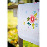 Spring Flowers and Butterflies Table Runner Kit PN- 0175588 by Vervaco