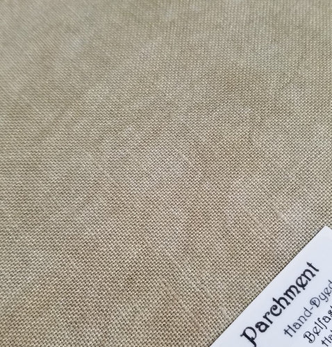 40CT Fiber On A Whim Hand Dyed Newcastle Linen Fat Half Yard Parchment