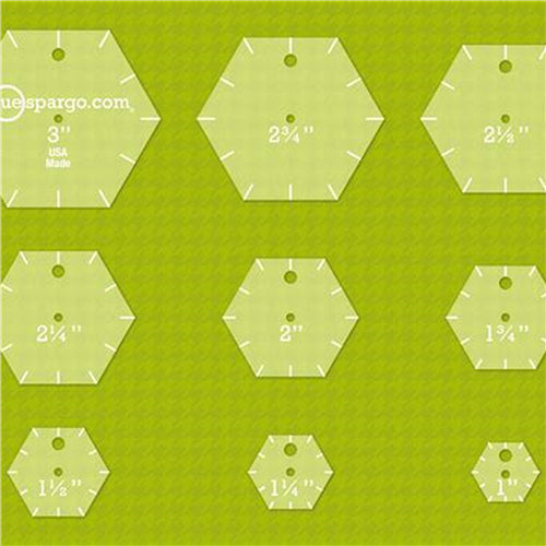 Hexagons Easy Template Set Creative Stitching Tools by Sue Spargo