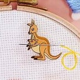 Kangaroo Needle Minder by Caterpillar Cross Stitch
