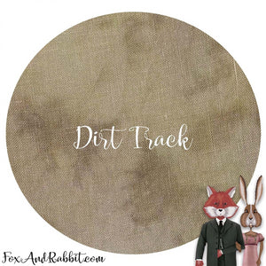 46CT Fox and Rabbit Hand Dyed linen Dirt Track Fat Half Yard