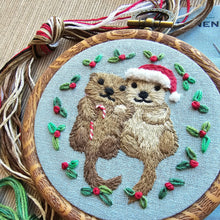 Holiday Otterly Adorable Ornament Embroidery Kit by Jessica Long Embroidery