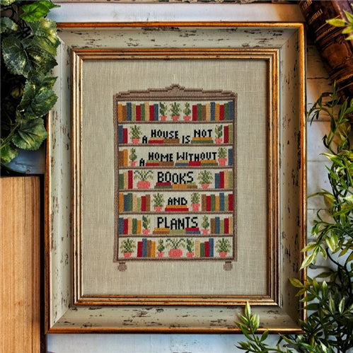 Books and Plants Cross Stitch Chart by Puntini Puntini
