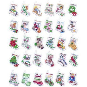 Tiny Stocking Ornaments Counted Cross Stitch Kit by Bucilla