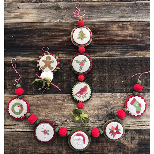 Christmas Ornaments Cross Stitch Chart by Under the Garden Moon