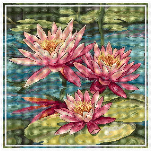 Water Lillies Cross Stitch Chart by Country Threads