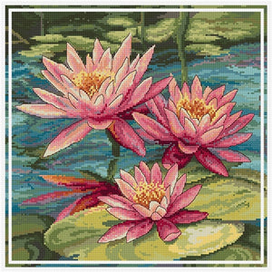 Water Lillies Cross Stitch Chart by Country Threads
