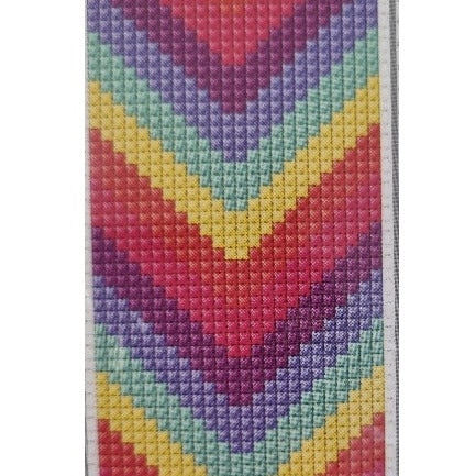 Chevron Cross Stitch Bookmark by Create Handmade
