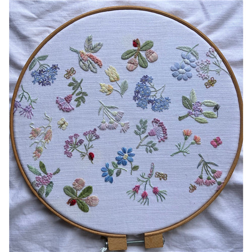 Shades of Spring Embroidery Kit by Roseworks Designs