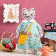 Mrs Cat Greeting Card by Corinne Lapierre