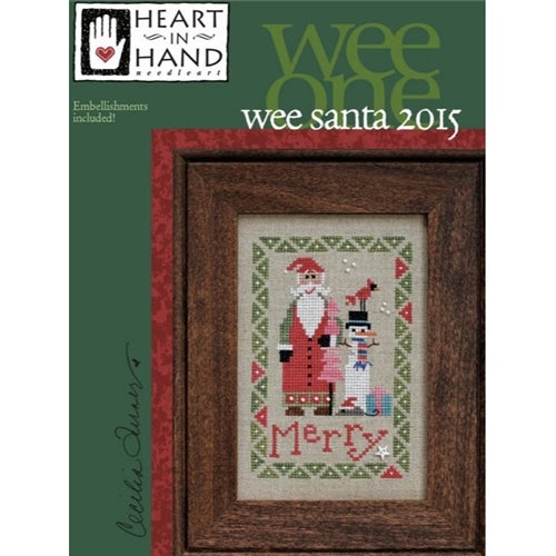 Wee Santa 2015 Cross Stitch Chart by Heart in Hand