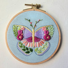 Beginner Butterfly Sampler hand embroidery kit by Jessica Long Embroidery