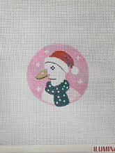 Christmas Duck Ornament Handpainted Needlepoint Canvas by Iluminara Studios