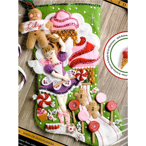 Sugarland Fairy Felt Stocking by Bucilla