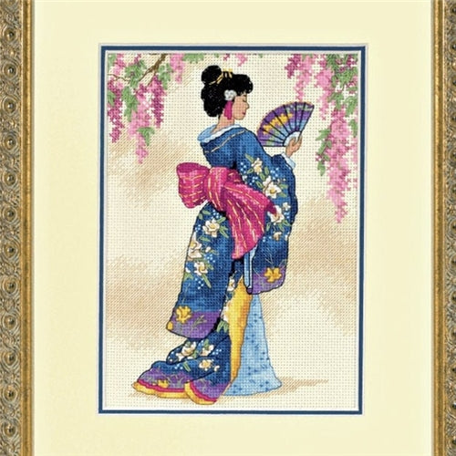 Elegant Geisha Counted Cross stitch kit by Dimensions (Gold Collection Petites)