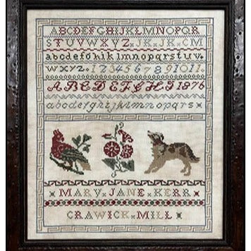 Mary Kerr 1876 Cross Stitch Chart by The Scarlett House