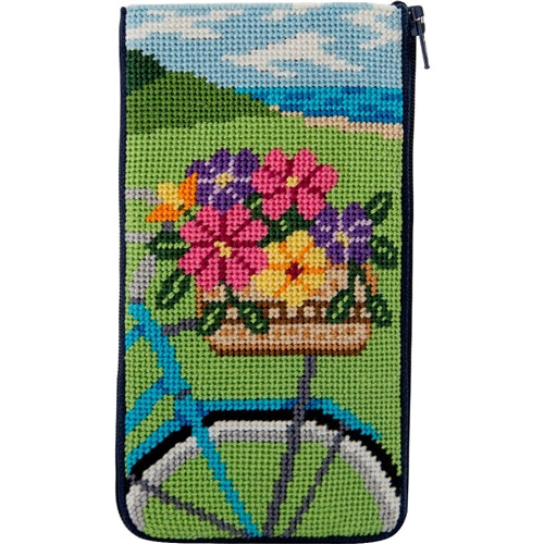 Springtime Ride Stitch & Zip Eyeglass Case by Alice Peterson Co