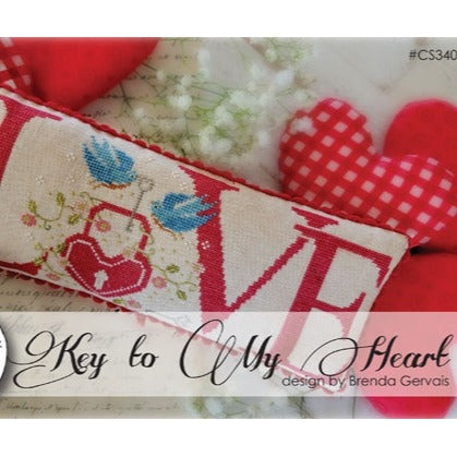 Key to My Heart Cross Stitch Chart by With Thy Needle and Thread (Brenda Gervais)