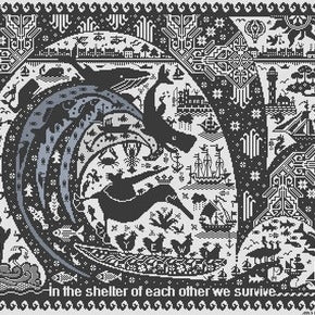 The Seventh Wave Cross Stitch Chart by Long Dog Samplers