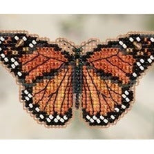 Monarch Butterfly Beaded Cross Stitch Kit by Mill Hill