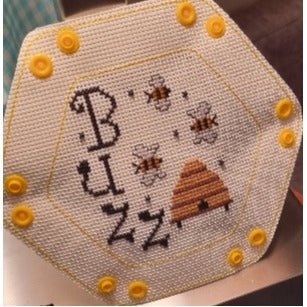 Buzz Cross Stitch Chart with Ort Tray Cross Stitch By Praiseworthy Stitches